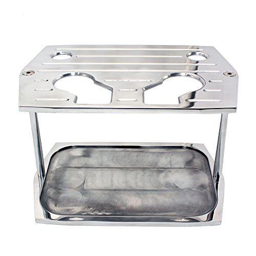 Assault Racing Products A6323 Optima Group 34/78 Ball Milled Polished Aluminum Battery Hold Down Tray Red/Yellow Top