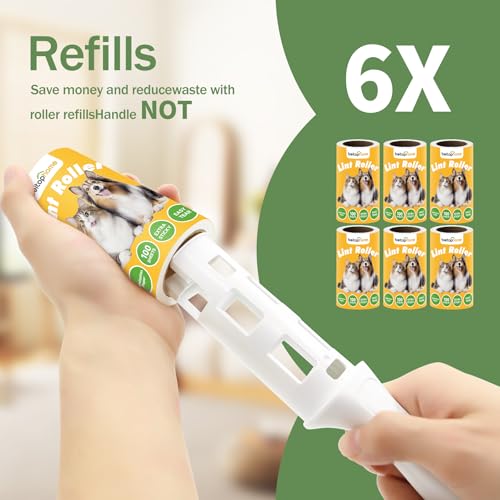 Image of Lint Roller Refills for Pet Hair, 600 Sheets, Standard Size