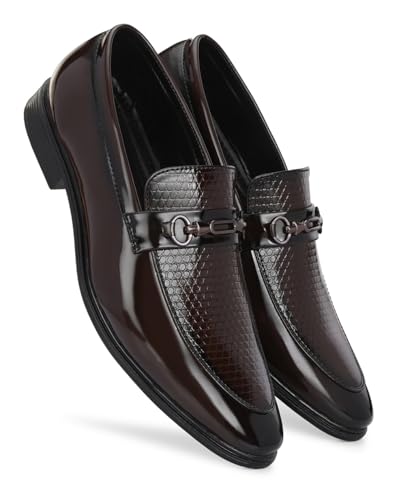 Image of Massari Men's PU Leather Moccasin Formal Shoes