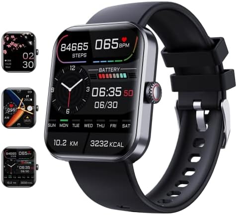Bluetooth Fashion Smartwatch, 2023 Upgrade F57L Blood Glucose Monitoring Smartwatch Non-invasive Blood Sugar Test Smart Watch, Painless Blood Glucose Testing Fashionable Sports Watch (Matte Black) Bluetooth Fashion Smartwatch, 2023 Upgrade F57L Blood Glucose Monitoring Smartwatch Non-invasive Blood Sugar Test Smart Watch, Painless Blood Glucose Testing Fashionable Sports Watch (Matte Black)