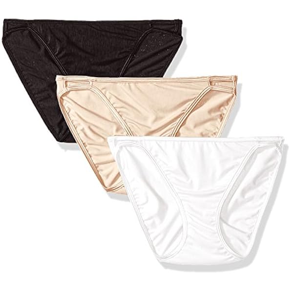 Vanity Fair de la Mujer 3 Pack iluminación String Bikini Panty 18308