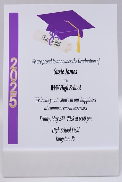 Personalized Graduation Commencement Invitations (green)