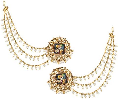 The Luxor Non-Precious Metal Gold Plated Pearl Earrings For Women's & Girls