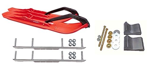 C&A Pro Red XCS Snowmobile Skis w/ 6