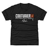 500 LEVEL Sean Couturier Youth Shirt (Kids Shirt, 10-12Y Large, Tri Black) - Sean Couturier Couturier14 W WHT