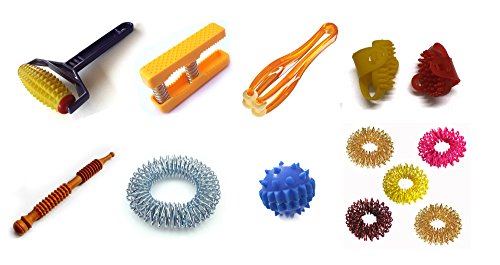Acs/Acm Acupressure Health 8 In 1 Kit Body Roller, Palm Exerciser, Finger Massager, Sujok Rings, Spring, Ball, Thumb Pad, Bracelet Acupressure (8 In 1) Health Kit Plastic, Metal #TOP2