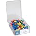 S.P. Richards Company Push Pins, 3/8-Inch Point, 1/2-Inch Heads, 100 per Box, Assorted (SPR81001)