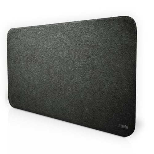 minify Schreibtischunterlage aus Filz – 80 x 40 cm, rutschhemmend, Tischunterlage für Büro, Homeoffice, Kinder, Schreibtisch-Zubehör und Deko, ideal für Bürobedarf und Homeoffice Ausstattung
