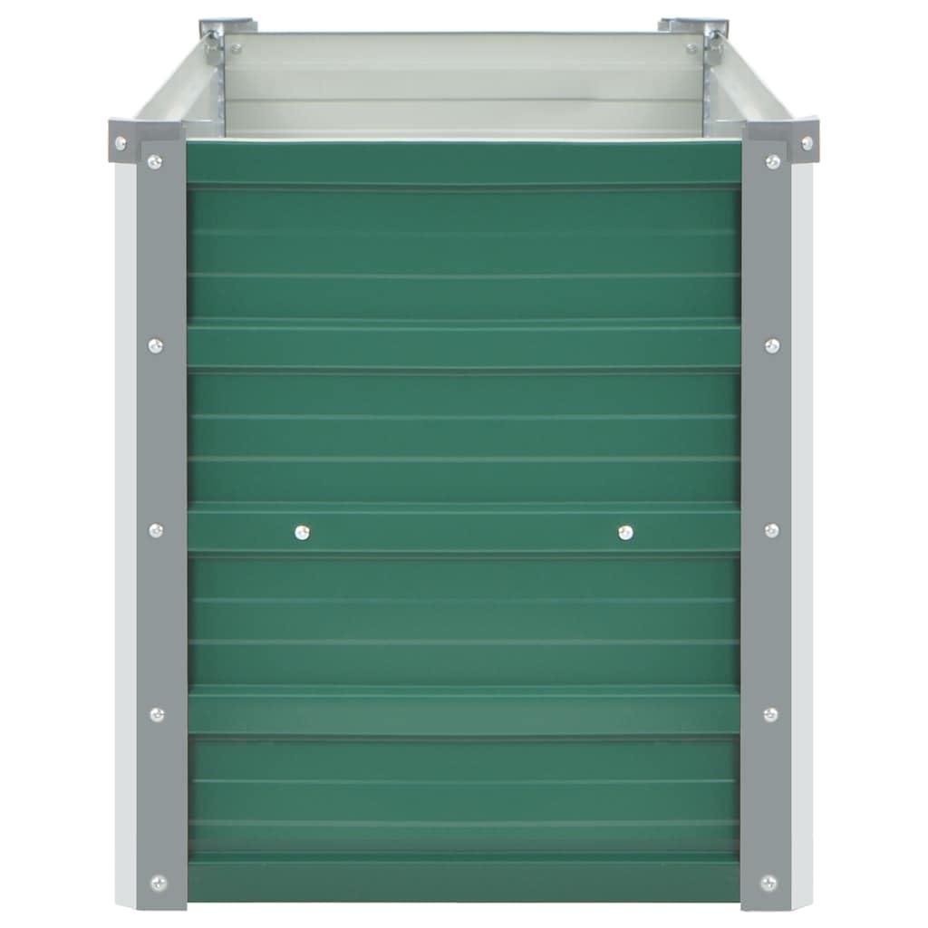 Stal cynkowa, podnoszone łóżko ogrodowe, 100 x 40 x 45 cm, zielone, trwałe, do użytku na zewnątrz, na rośliny, zioła, kwiaty i sukulenty z drenażem