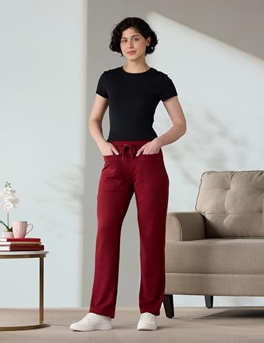 Image of Amazon Brand - Symbol Women's Straight Fit All-Season Jogger Track Pant (Mid Rise | Ankle Length) (Available in Plus Sizes)