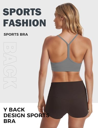 Image of Buauty Sports Bra for Women, Y Back Bralette, Light Support Backless Workout Bra with Removable Pads for Yoga Pilates Gym