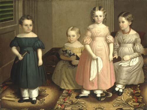 The Alling Children poster toile Oliver Tarbell Eddy portrait historique 58x90