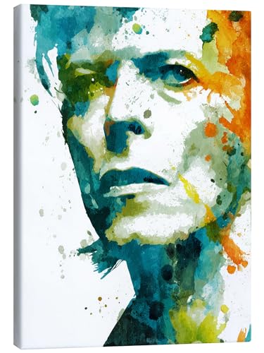 Posterlounge David Bowie Watercolour Tableau sur toile de Thomas Klee 30 x 40 cm Tableaux Décoration murale