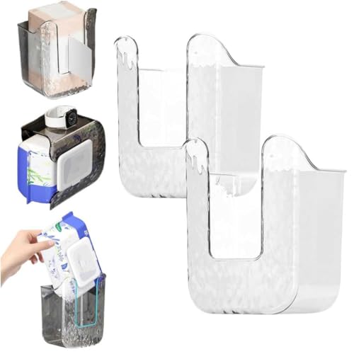 Kitchen Wipes Storage Box Flushable Wipes Holder For Bathroom Refillable Wipes Container Box Toilet Wipes Container Wipes Case Holder Keeps Wipes Fres