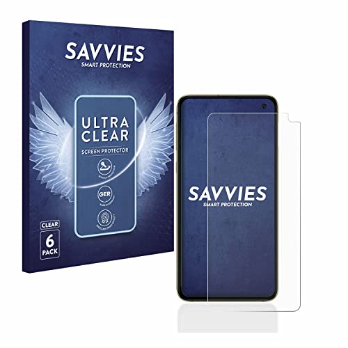 savvies Protector Pantalla para Samsung Galaxy S10e (6 Unidades) Película Ultra Transparente