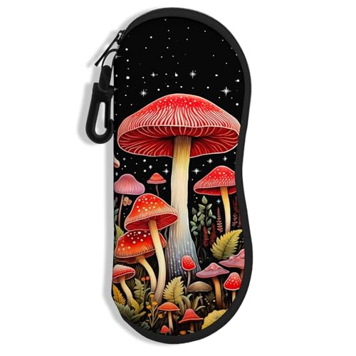 Image of Sunglasses Soft Case, Ultra Light Portable Neoprene Zipper Glasses Case for Men Women