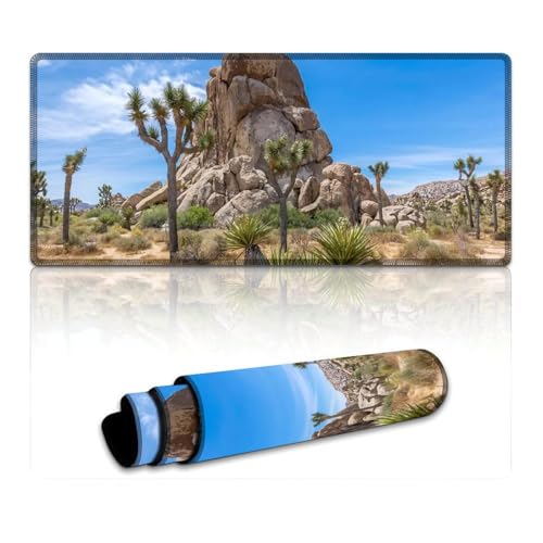 Alfombrillas de ratón largas del Parque Nacional Joshua Tree para teclado de ordenador 40 x 90 cm alfombrilla de escritorio grande para teclado ordenador PC gamer escritorio de oficina