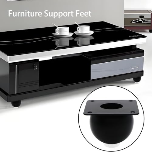 Pata para muebles de alta resistencia con esfera metálica y diseño elegante 3