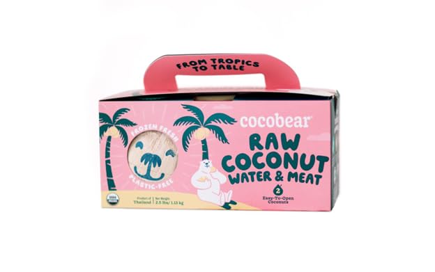 Cocobear Organic Thai Coconuts with Bamboo Drinking Straws