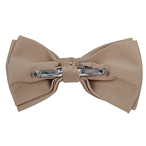 Image of boxed-gifts Mens Clip On Bow Tie - Solid Color Bowties for Men