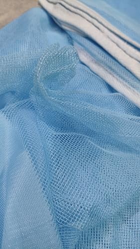 Image of Multicolor Soft Cotton Mosquito net Double Bed King Size | Pure Cotton Mosquito net (Blue, 6x7)