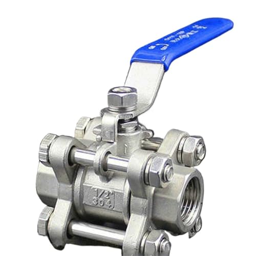 Válvula de bola de paso completo resistente de tres piezas en acero inoxidable DN32 de 1.25 pulgadas 5