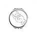 Culture Hand Simple Illustration Pattern Hand Compact Mirror Round Portable Pocket Glass