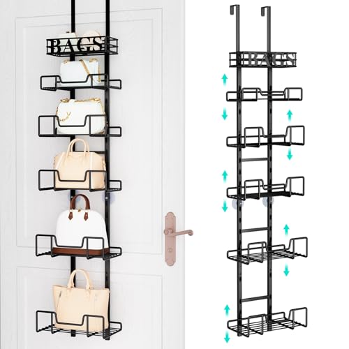 HapiRm Over Door Purse Organizer - Adjustable Purse Storage Rack