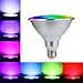 HOPLOM 20W PAR38 RGB Colored LED Spotlight Outdoor, E27/E26 Color Changing Light Bulb, Waterproof Flood Light with Remote for Holiday Home Party Decoration