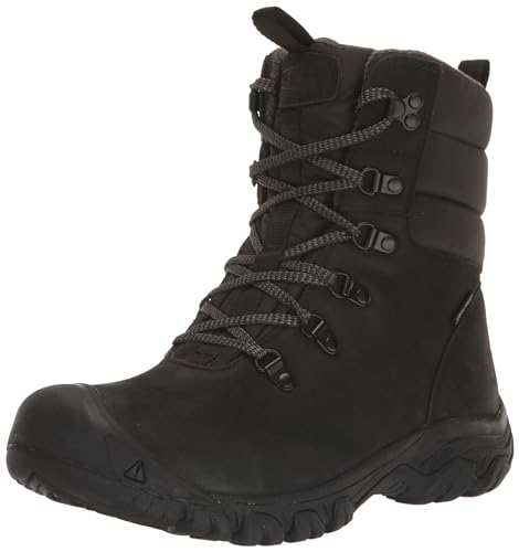 KEEN Women's Greta Classic Waterproof Snow Boots, Black/Black, 8