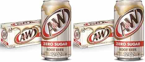 Amazon.com: A&W Zero Sugar Root Beer Soda, 12 fl. oz. Cans