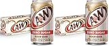 A&W Zero Sugar Root Beer Soda, 12 fl. oz. Cans, 12 Pack (Pack of 2)