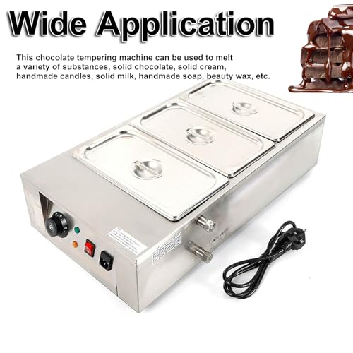 Máquina Temperadora de Chocolate Eléctrica 1500W Acero Inoxidable 12L miniatura 7