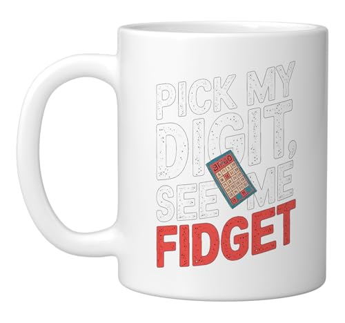 Pick my Digit - Lucky Bingo Ceramic Mug, White