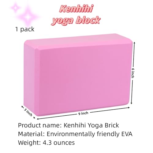 Yoga Block - Unsupported Latex Eva foam - Soft non slip surface with bevel for yoga, pilates, meditation - Yoga accessories for stability, balance and deep stretching