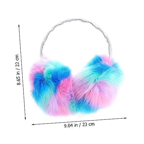 BESPORTBLE 1pc Adorable Plush Earmuffs for Boys and Girls Warm Ear Colorful Soft Faux Fur Design for Activities and Cosplay for Birthdays and Holidays3