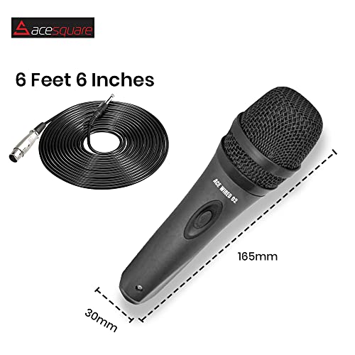 Image of VRJTEC Dynamic Karaoke Microphone for Singing, Handheld Wired Microphone, 5ft Cable and Magnetic Switch, Perfect for Speakers, Karaoke Machines, Amplifiers, Mixers