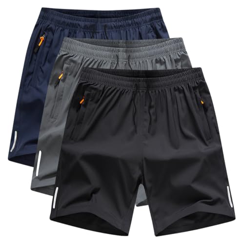 Short running homme séchage rapide et léger avec poches zippées été