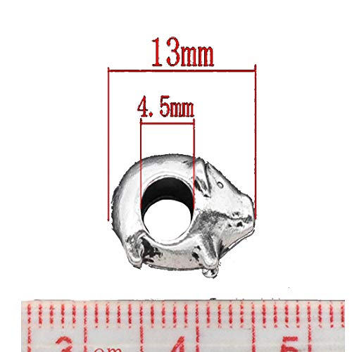 European Pig Charm Bead Spacer for Snake Chain Charm Bracelet3