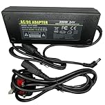 Multibao 24V 8.3A 200W Adjustable Power Supply Adapter,DC 24V Universal AC/DC Adapter, 100V-240V AC to DC Converter with 5.5x2.5mm with UK Plug Cord for LED Strip Light Laptop Speaker CCTV Camera