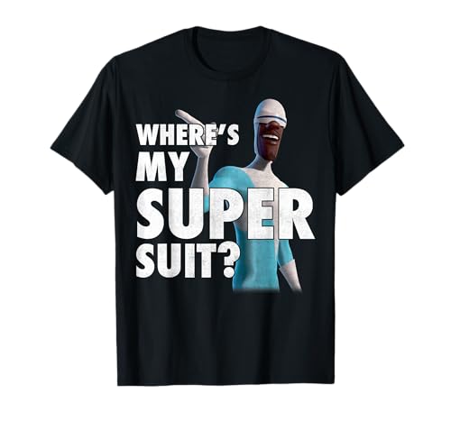 Disney Pixar The Incredibles Vintage Frozone Super Suit Logo T-Shirt