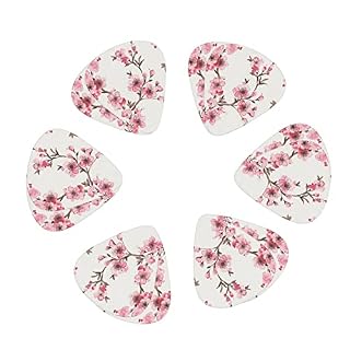 Médiators Guitare Pack de 12 Médiators Fleurs de Cerisier pour Guitare Électrique Guitare Acoustique Diverses Guitares - Les Beatles, Paul McCartney, John Lennon, RIngo Starr, George Harrison