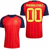 Genérico Camiseta Selección Española Réplica Oficial | Personalizable con Nombre y Número | Mundial 2026 2028 | Diseño Deportivo | Tallas Adulto (FR/ES, Letras, XL, Regular, Regular)