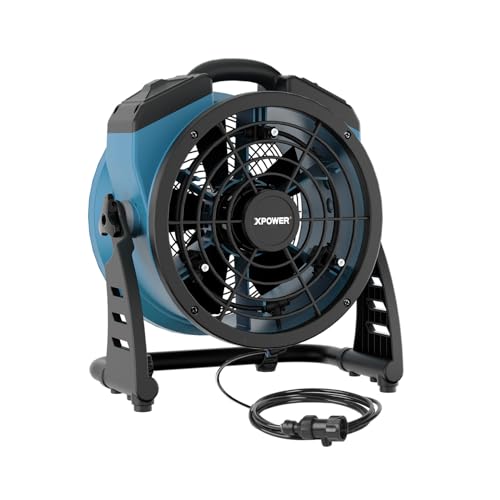 XPower Misting Fan Outdoor Cooling Oscillating Heavy Duty Powerful High Velocity Ideal for Camping, Patios Picnics & More (FM-65)