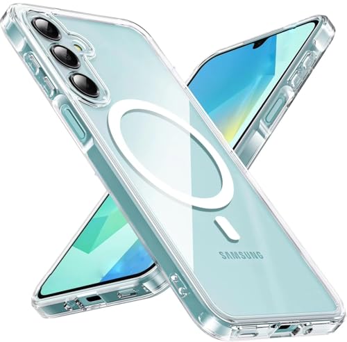 Image of REALCASE for Samsung Galaxy A36 5G | Magnetic Clear Case | Durable, Scratch-Resistant | Slim Transparent Compatible with MagSafe | Protective TPU Bumper Back Cover for Samsung Galaxy A36 5G