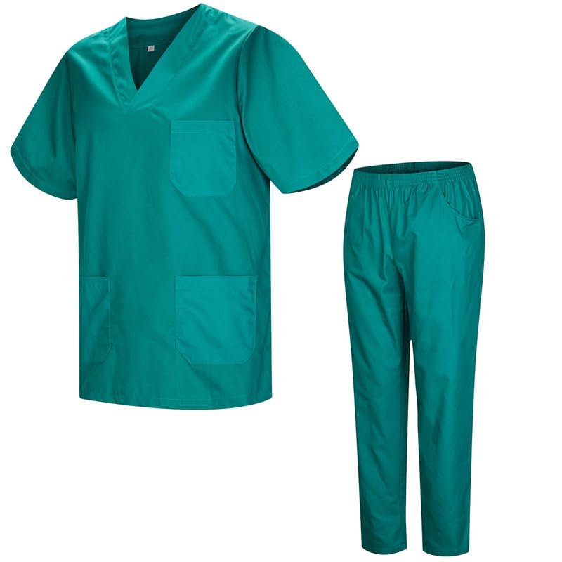 MISEMIYA - Unisex-Schrubb-Set - Medizinische Uniform mit Oberteil und Hose ref.8178 - Medium, Grün 21
