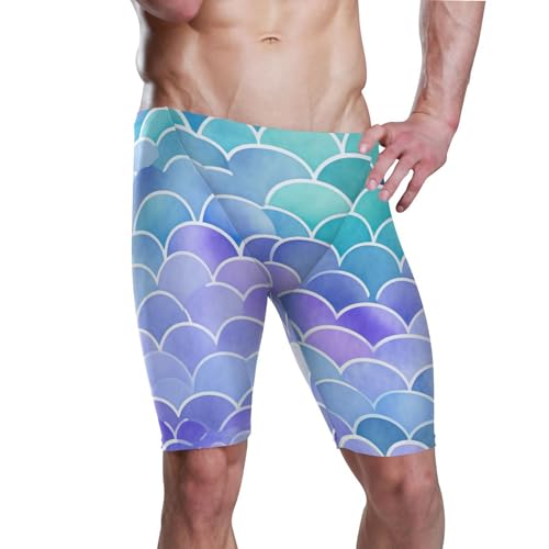 Mermaid Fish Scale Men's Swim Jammers Swimsuit M B0401406