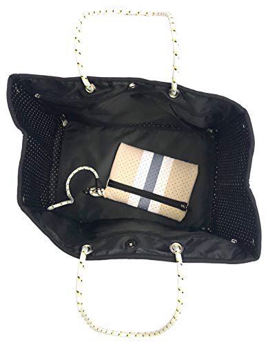 Dallas Hill Designs Large Tote Bag for Women | Neoprene Shoulder Purse | Travel, Beach, Gym Handbag | Extra Pouch3