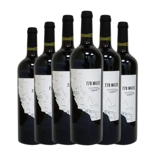 770 Milles Zinfandel Seco California Joven 75 cl Vino tinto (Caja de 6 Botellas de 75 cl)