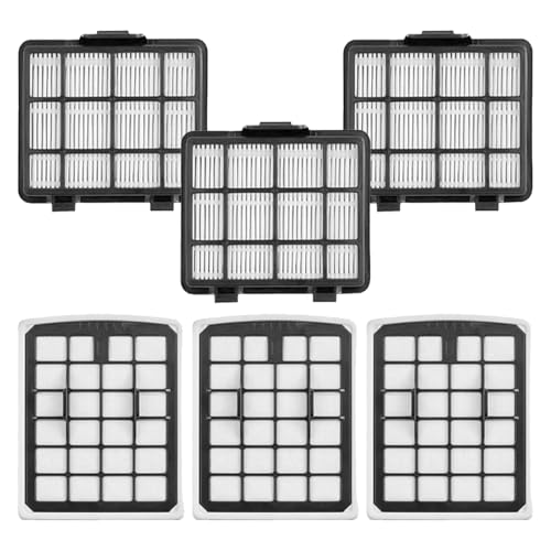 Replacement Filter kit for EUREKA NEN180 / NEN186BL Bagless Canister Vacuum Cleaner Contain 3 Dust Cup Filter Element and 3 HEPA Filters
